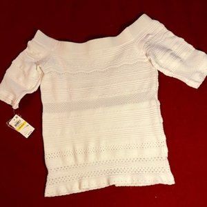 Maison Jules White Sweater Top - Size M - NWT